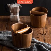 ราคา [Amleso1] ถังขยะกากกาแฟพร้อมบาร์เคาะที่ถอดออกได้สำหรับเครื่องชงกาแฟเอสเปรสโซ Accs ถังขยะบดถังไม้เคาะกากกาแฟขนาดเล็กแทมเปอร์ (23902226736)