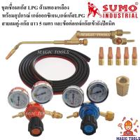 ราคา SUMO ชุดเชื่อมแก๊ส LPG พร้อมอุปกรณ์ เกจ์ออกซิเจนและเกจ์แก๊สLPG,สายลมคู่-แก๊ส ยาว 5 เมตร และข้อต่อสำหรับต่อเข้าถังปิคนิค (20132302212)