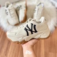 ราคา MLB แท้ พร้อมส่ง รองเท้า MLB Bigball Chunky Window Saffiano สีครีมพื้นยาง NY (24933241068)