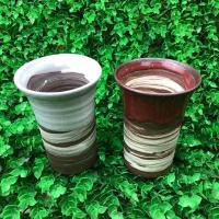 ราคา แก้วน้ำชางานดินเผาญี่ปุ่นเคลือบสวย ขนาดสูง 4.5” ราคา 55฿/1ใบ #เซรามิคมือสองญี่ปุ่น (3686647783)