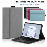 ราคา สําหรับ Microsoft Surface Pro 10 9 แท็บเล็ตสําหรับ Surface Pro10/9 13 "ฝาครอบหนัง PU (53402117315)