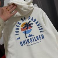 ราคา Street Wear All-Match Loose quiksilver Breathable Casual Letter พิมพ์ขนาดใหญ่ Hooded Sweatshirt 568 (52304453713)