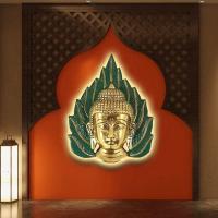 ราคา ไทย ร้านนวด ภาพวาดตกแต่ง เรืองแสง ไฟผนังพื้นหลัง ภาพวาดเอเชียตะวันออกเฉียงใต้ สไตล์ ของตกแต่ง ใบโพธิ์ ทางเข้า ภาพวาดแขวน (28671902268)