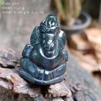 ราคา หยกดำ | Jade #J16#เนื้ออ่อน แกะสลักรูปพระพิฆเนศ ️ ส่องไฟติดสีเขียวสวย (13834664279)