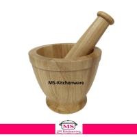 ราคา ครกไม้ 8 นิ้ว พร้อม สาก ไม้จริง / ครก (1708051307)