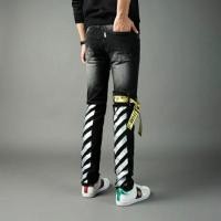 ราคา Off White Street Jeans กางเกงยีนส์ แฟชั่น แนวสตรีท (854783601)