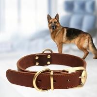 ราคา ปลอกคอสุนัขหนังแท้ชั้นหนึ่งสุนัขขนาดกลางและขนาดใหญ่โกลเด้นรีทรีฟเวอร์เยอรมันเชพเพิร์ดคอ (27509369728)