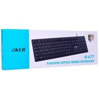 ราคา คีบอด คีย์บอร์ด คีย์บอร์ดคอมพิวเตอร์ OKER K-477 FASHION OFFICE WIRED KEYBOARD USB (42113834403)