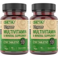 ราคา DEVA Tiny Tablets วิตามินรวมมังสวิรัติสําหรับผู้หญิง & ผู้ชาย 2 แพ็คพร้อมเหล็ก, วิตามินซี, อี, บีคอมเพล็กซ์ วิตามิน, สังกะสี, แต่ละ 90 เม็ด (45552366597)