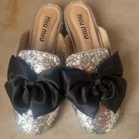 ราคา รองเท้าแตะ MIU MIU (มิวมิว) แท้ มือสอง (7716683645)