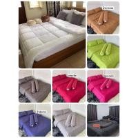 ราคา #สินค้าขายดี #งานไทยผลิต #งานเนียบ#ผ้าปูที่นอนพร้อมผ้านวมลายริ้วครบชุด6 ชิ้น นวมขนาด 7 ฟุต #ผ้าปูลายริ้วเกรดโรงแรม (13037398019)