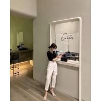 ราคา 24.11.22กางเกงยีนส์ขายาว ผ้าดี เอวสูง ขากระบอกเล็ก แต่งขาดนิดๆช่วงเข่า งานป้ายMADE IN KOREA (18564818848)