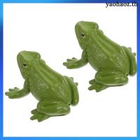 ราคา 2Pcs ตุ๊กตากบสีเขียวสำหรับตกแต่งโต๊ะทำงานวัสดุพลาสติก (50704811718)