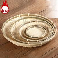 ราคา IRRA ถาดไม้ไผ่ทอ, ตะกร้าสานหวายทรงกลม, ถาดไม้ไผ่ตกแต่งถาดเสิร์ฟห้องครัว (40974275702)