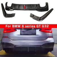 ราคา For BMW 6 Series GT G32 630 640 6GT Carbon Fiber Car Rear Bumper Diffuser Rear Splitters Spoiler Ba (43527315773)