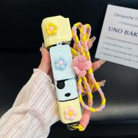 ราคา ฝาครอบป้องกันกล้องซิลิโคนสีฟ้าดอกไม้น่ารักสีเหลืองสําหรับ ดีเจ กระเป๋า 3 พร้อมเชือกคล้อง (42617329405)