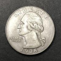 ราคา สหรัฐอเมริกา 1936 Washington Eagle 25 US เหรียญงานฝีมือเงิน Dollar Collection รองรับ 1.8MDSC (56204336640)