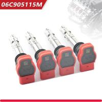 ราคา คอยล์จุดระเบิด 4 ชิ้น Fit 1.8T 3.0 V6 06C905115ม 06ข905115R สําหรับ VW Jetta Golf GTI MK4 Passat B5 Beetle Polo A4 A6 A8 TT (26291518765)