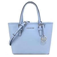 ราคา Michael Kors กระเป๋า MK Jet Set TRAVEL XS CRYAL CNV TZ TOTE สีฟ้าอ่อน ซื้อจากอเมริกา shop % (9069566213)