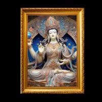 ราคา พระโพธิสัตว์ พระ แม่กวนอิม อวโลกิเตศวร ปาง เปิดโลก รูปพร้อมกรอบรูป (23260672661)