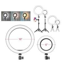 ราคา โคมไฟวงแหวน LED พร้อมขาตั้งกล้องเซลฟี่ 10 นิ้ว 6 นิ้ว สําหรับแต่งหน้า (3846346386)