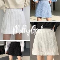 ราคา Mollygirl กระโปรงทรงเอสั้นผ้าลูกฟูกสุดปัง กระโปรงลูกฟูก ทรงเอ (10430021531)