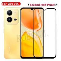ราคา Vivo V25 คุณภาพสูงกระจกนิรภัยเต็มรูปแบบ Flim Vivo V25 V25E V25Pro V27E V29E V 25 VivoV25E HD ป้องกันหน้าจอแก้ว Flim (40466343561)