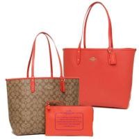 ราคา ราคาพิเศษ มากๆ กระเป๋า COACH REVERSIBLE CITY TOTE IN SIGNATURE สีส้ม (855257631)