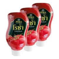 ราคา โปรโมชัน! โรซ่า ซอสมะเขือเทศ ขวดบีบ 500 กรัม x 3 ขวด Roza Tomato Sauce Squeeze 500 g x 3 (21031235359)
