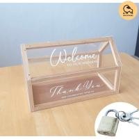 ราคา Dotsheep กล่องใส่ซองงานแต่งงาน +สติ๊กเกอร์ กล่องใส่ซองแต่งงาน อะคริลิค+โครงไม้ กล่องใส่เงินงานแต่ง (24356376479)