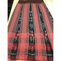 ราคา กระโปรงผ้าไทย ผ้าฝ้ายทอมือ ผ้ามัดหมี่สลับขิด เอว 34" ยาว 38" #มือสองสภาพดี (4044648016)