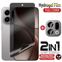 ราคา 2 IN 1 หน้าจอความเป็นส่วนตัว Soft Hydrogel ฟิล์มสําหรับ Oppo Find X9 X 9X Pro X9Pro FindX9 Pro FindX9Pro OppoFindX9Pro 2025 กล้องกลับเลนส์ป้องกันฟิล์มด้านหน้าป้องกันคลุมทั้งหมด (41425453571)