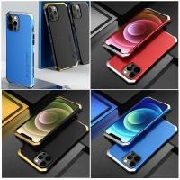 ราคา Shockproof Armor Aluminum Metal Case Compatible For iPhone 11 12 Pro MAX X XS XR 6 6S 7 8 Plus Color Bumper Matte Plastic Back Cover Camera Protective Phone Cover For iphone SE 2 (21247666915)
