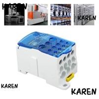ราคา KARENGOODS Terminal Block Junction Box, 250A Blue Color Power Distribution Box, Universal 690V Din Rail Distribution Box Splicing Applicing Applicing (57554209883)