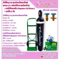 ราคา ถังซีโอทู (CO2) ขนาด 6 คิว + เกจ์ซีโอทู มีฮีตเตอร์ + รถเข็น 6 คิว บรรจุเนื้อซีโอทู 20 kg. CGA320 (43828038497)