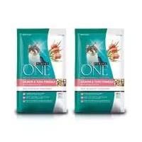 ราคา อาหารแมว Purina One เพียวริน่าวัน สูตรปลาแซลมอน และปลาทูน่า สำหรับแมวโต 450g (2 ถุง) (1141048957)