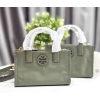 ราคา NEW TORY BURCH ELLA NYLON MINI TOTE PALM LEAF สีเขียวใบปาล์ม (24484631312)