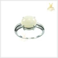 ราคา แหวนโอปอลขาว เงินแท้925 ชุบทองคำขาว เหลืองสีรุ้ง แหวนพลอยแท้ (9911297629)