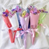 ราคา New‼️5 ช่อ 100 บาท ช่อดอกสแตติสแห้งแซมแคสเปีย (26925320490)