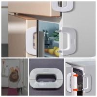 ราคา ล็อคตู้เย็น แก้ยางเสื่อม ปิดไม่สนิท ล็อคประตู ล็อคตู้ กันเด็กเปิด ไม่ต้องเจาะ เทปกาว 3M ในตัว รุ่นอัพเกรดปลดล็อคง่าย (27132270055)