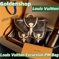 ราคา หลุยส์วิตตอง Louis Vuitton Excursion PM Backpackกระเป๋าสะพายคู่ LV จริง สินค้าขายร้อน (28377780264)