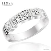 ราคา LENYA แหวน CZ จาก SWAROVSKI ดีไซน์เรียบหรู ใส่ติดนิ้วได้ทุกวัน ตัวเรือนเงินแท้925 ชุบทองคำขาว (27142406395)