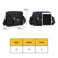 ราคา Mens SwissGear กระเป๋าสะพาย Oxford กันน้ำกระเป๋าสะพายคู่ผู้ชา กันน้ำคู่ผู้ชา (27153665631)