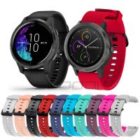 ราคา สายนาฬิกาซิลิโคนสําหรับ Garmin Vivoactive 3 Music HR Venu 20mm (25320311203)