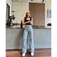 ราคา กางเกงยีนส์ขาดเข่างานป้าย Kristaya size L (28654900853)