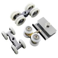 ราคา 4ชิ้นห้องอาบน้ําลูกรอกห้องน้ําประตูกระจกHanginล้อประตูบานเลื่อนลูกกลิ้งห้องอาบน้ําล้อเดินเท้าวงเล็บทองแดงล้อ (43927728717)