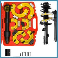 ราคา Strut Spring Compressor Kit Universal Interchangeable Fork Coil Extractor Tool Set (41627532291)