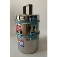 ราคา ปิ่นโต smart lock II สแตนเลส ตราหัวม้าลาย ขนาด 12/2 ซม. หู lock แน่นหนา ทุกชั้น ไม่หก (22121344860)