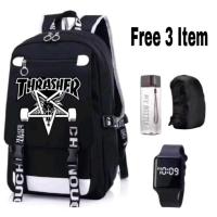 ราคา กระเป๋านักเรียนสเก็ตบอร์ด Cool Thrasher - กระเป๋าเป้ Thrasher motif สําหรับเด็กวัยรุ่น (57452926948)