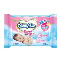 ราคา MamyPoko wipe ทิชชู่เปียกมามี่โพโค ผ้านุ่ม Save&Care 80 แผ่น/แพ็ค (5519745840)